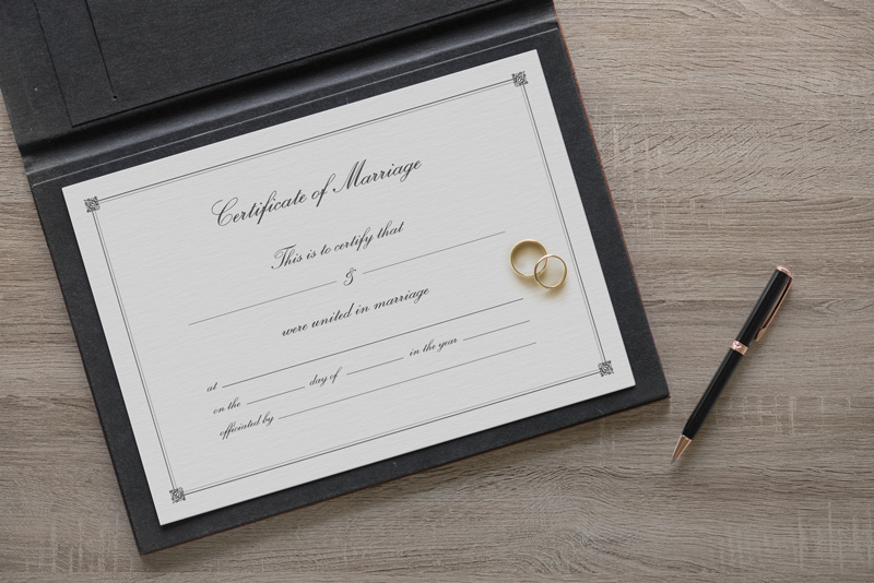 Download Free Marriage Certificate Template Mockup Psd