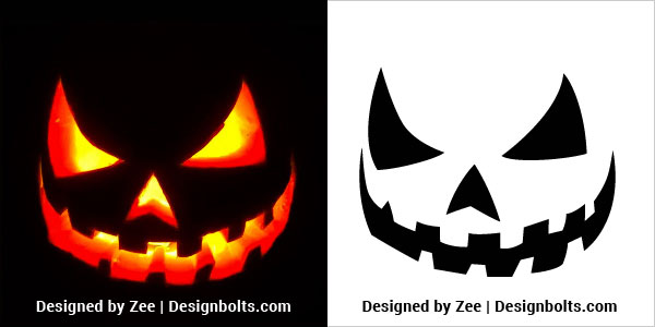 10 Free Scary Halloween Pumpkin Carving Stencils Patterns Ideas Jack 