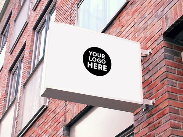 Download 60 Free Best Outdoor Wall Hanging Mounted Shop Sign Mockup Psd Files PSD Mockup Templates