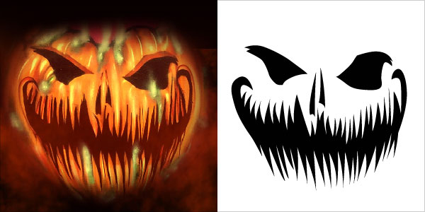3 Scariest Pumpkin Carving Stencils Pattern Ideas for Adults 2018