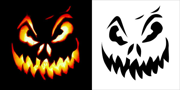 9 Simple Spooky Pumpkin Carving Stencils Pattern Ideas 2018