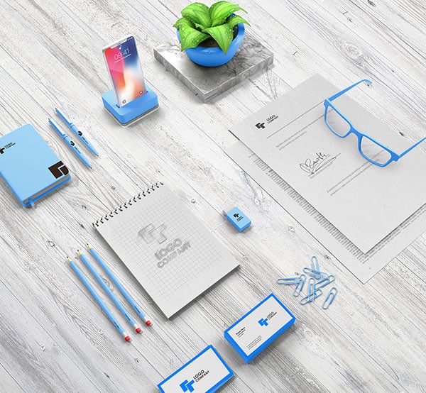 FREE-Clean-Stationery-MOCKUP-with-iPhone-X