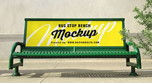 Free-Outdoor-Advertising-Bus-Stop-Bench-Mockup-PSD-File