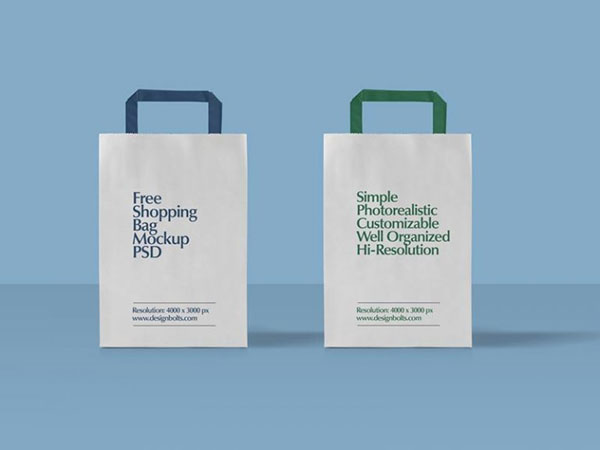 Plastic Shopping Bag PSD Mockup, On Podium – Original Mockups