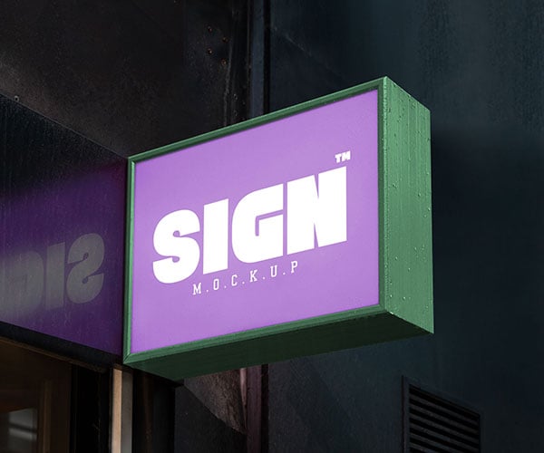 Download 60 Free Best Outdoor Wall Hanging Mounted Shop Sign Mockup Psd Files PSD Mockup Templates