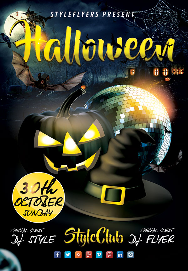 Halloween Party Flyers Free Printable