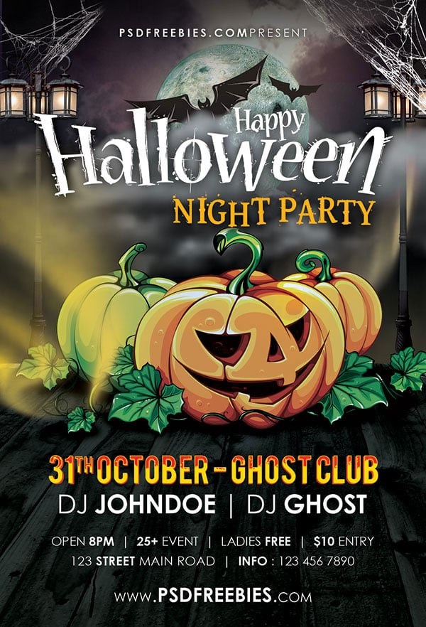 Free Halloween Party Flyer Template