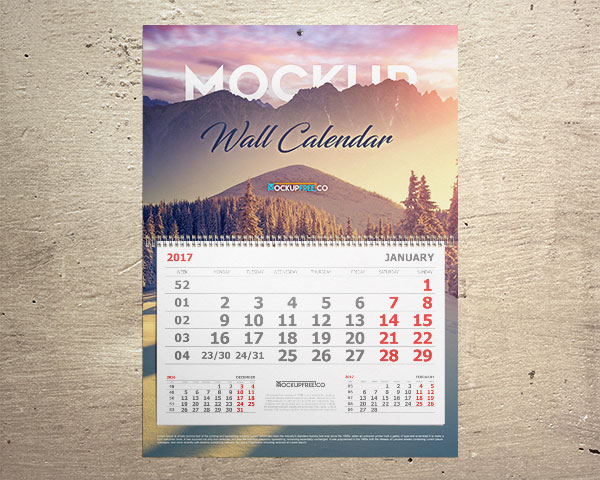 30 Best Free Table Desk Tent Wall Calendar Mockup Psd Files