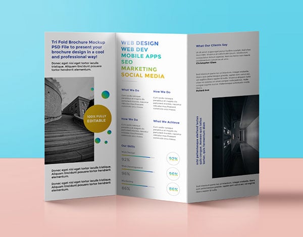 Download 40 Best Free Tri Fold 3 Panel Brochure Mockup Psd Files