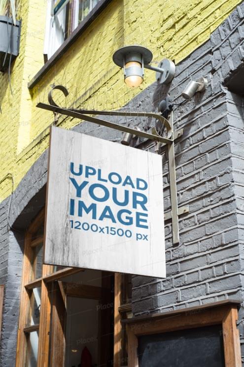 Download 60 Free Best Outdoor Wall Hanging Mounted Shop Sign Mockup Psd Files PSD Mockup Templates
