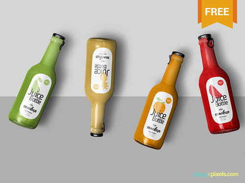 Download 55 Best Free Glass Plastic Bottle Label Mockup Psd Files