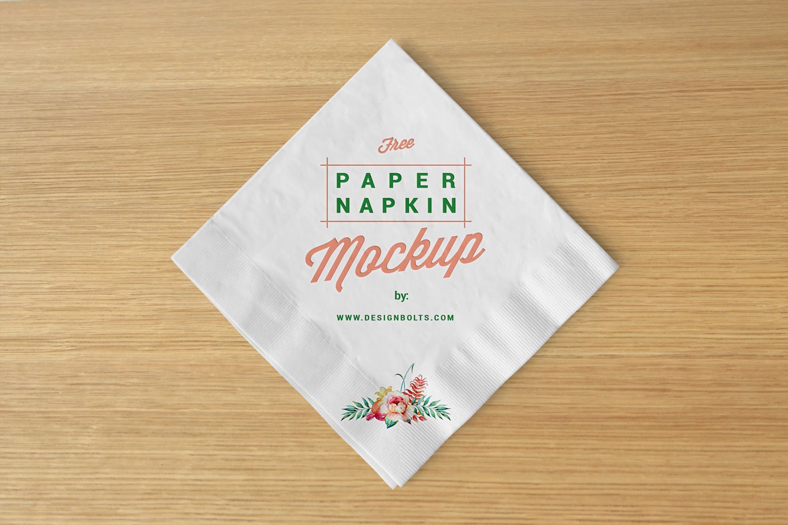 Download Free Table Paper Napkin Mockup PSD