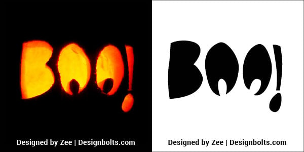 Boo Pumpkin Stencils Free Printable