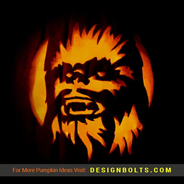 Chewbacca Pumpkin Stencil chewbacca-pumpkin-stencil