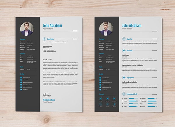 10 free resume   cv template  u0026 cover letter in word   psd