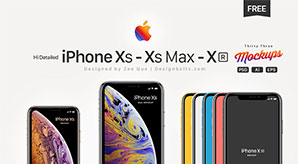 Free-Vector-Apple-iPhone-Xs,-Xs-Max-&-Xr-Mockup-Set-in-PSD,-Ai-&-EPS-4