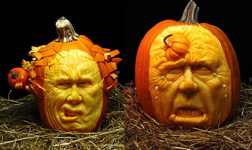 55+ Epic Scary 3D Pumpkin Carving Face Ideas from Talented Carvers 2018