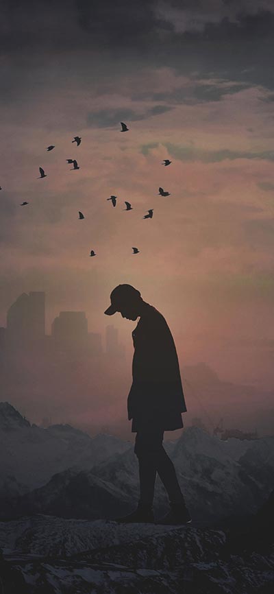 Lonly-Boy-iPhone-Xs-Wallpaper