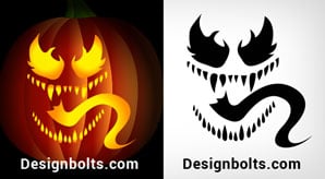 5-Venom-Pumpkin-carving-Stencils,-Printable-Patterns,-Ideas-for-Halloween-2018-2