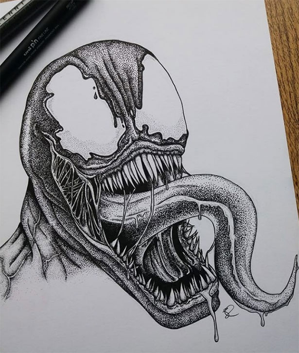 Featured image of post Venom Drawing Pencil Mine changes with the movies that come