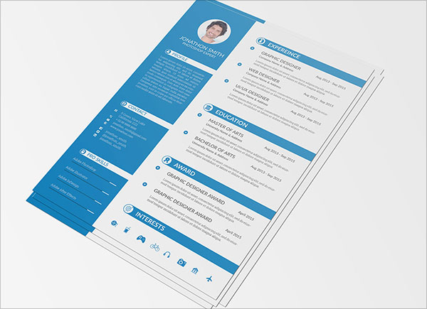 50 Free Resume Cv Template In Photoshop Psd Format For Graphic Web Designers