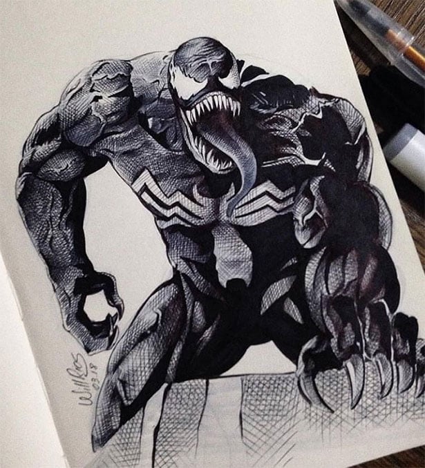 30+ Most Amazing Venom Movie (2018) Fan Art Illustrations & Drawing