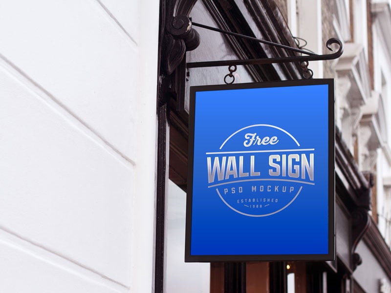 Free-Wall-Mounted-Classic-Sign-Mockup-PSD-2