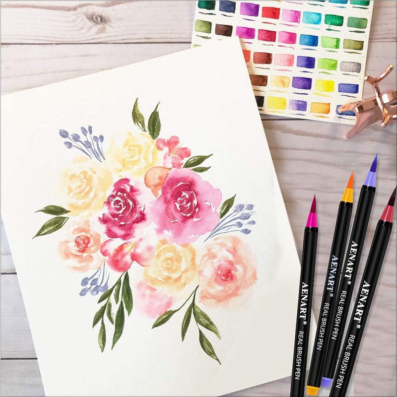 Aen-Art-Watercolor-Real-Brush-Pens-Set