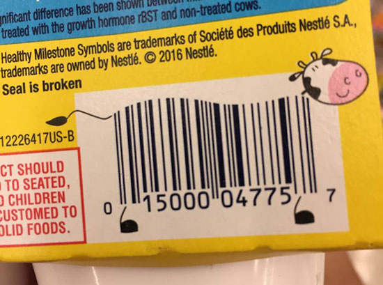 Barcode-on-a-Baby-Food-Packaging