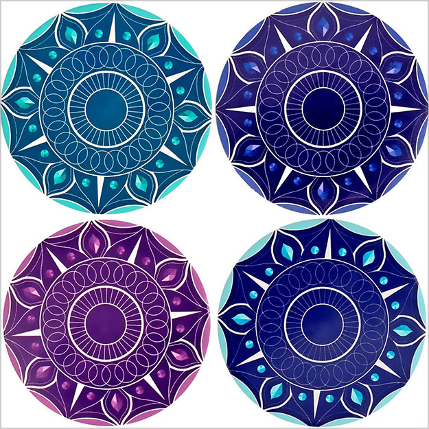 Ceramic-Coasters-(Bohemia-Style-Patterns)