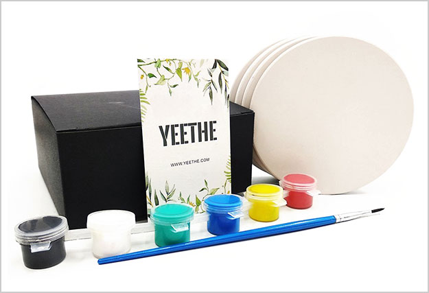 DIY-Coasters-Absorbent-Stone,-4-Pack-Stone-Ceramic