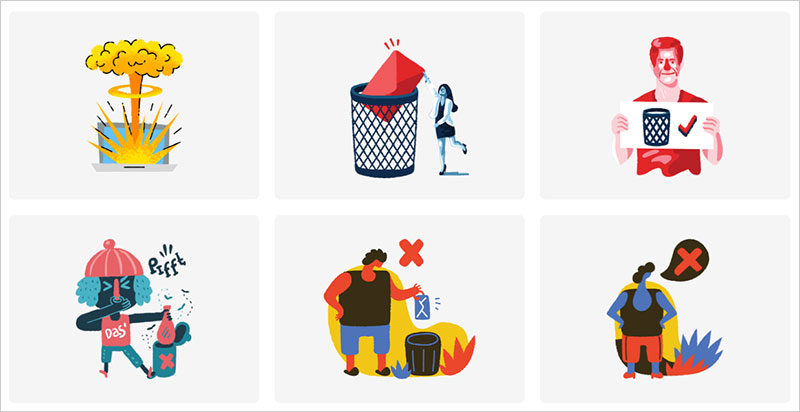 Delete Illustrations