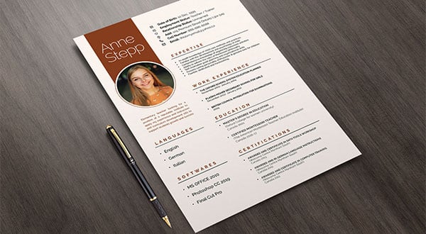 Free-Resume-Design-Template-2019-for-Teachers-and-Instructors