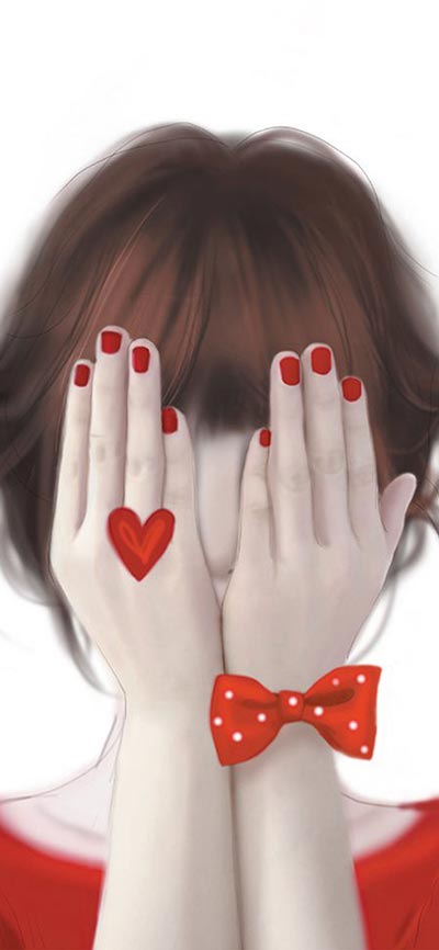 Girl-in-Love-iPhone-X-Wallpaper