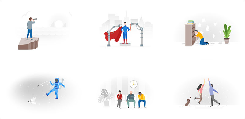 Google Inspired Illustrations