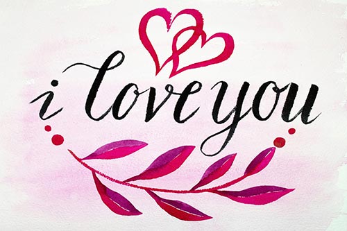 I-love-you-typgraphy-stock-image