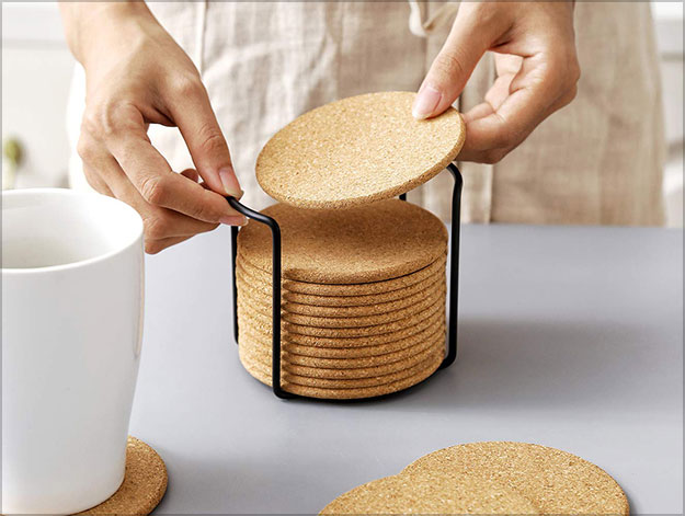 Natural-Cork-Coaster-with-Holder