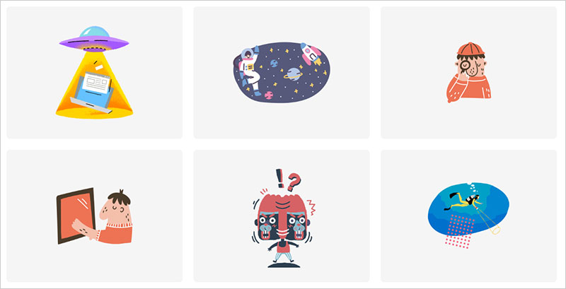 Page not found illustrations