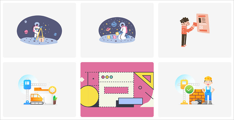 Page under construction Illustrations