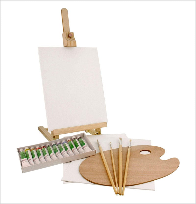 US-Art-Supply-21-Piece-Wood-Studio-Table-Easel-&-Paint-Box-Set