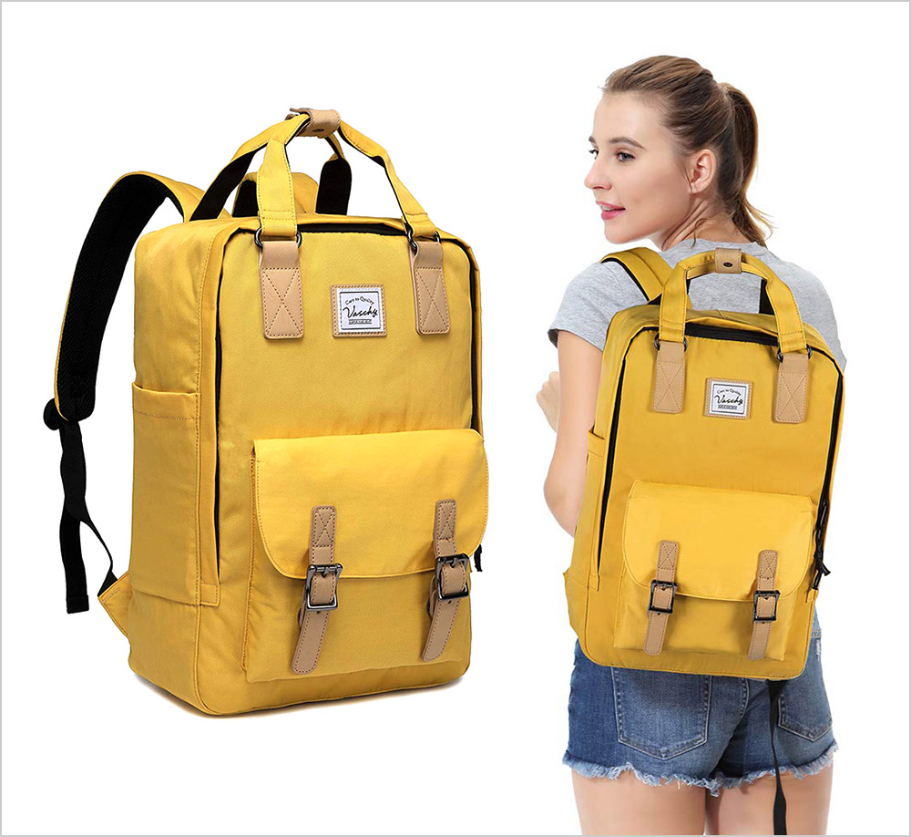 vaschy yellow backpack