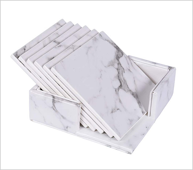 white-marble-leather-coasters-set