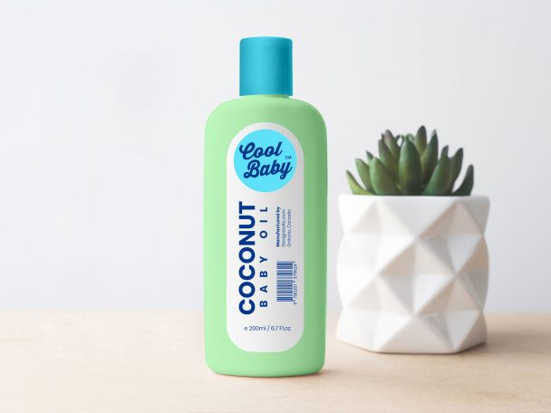 Download Free Baby Cream / Oil Plastic Bottle Mockup PSD