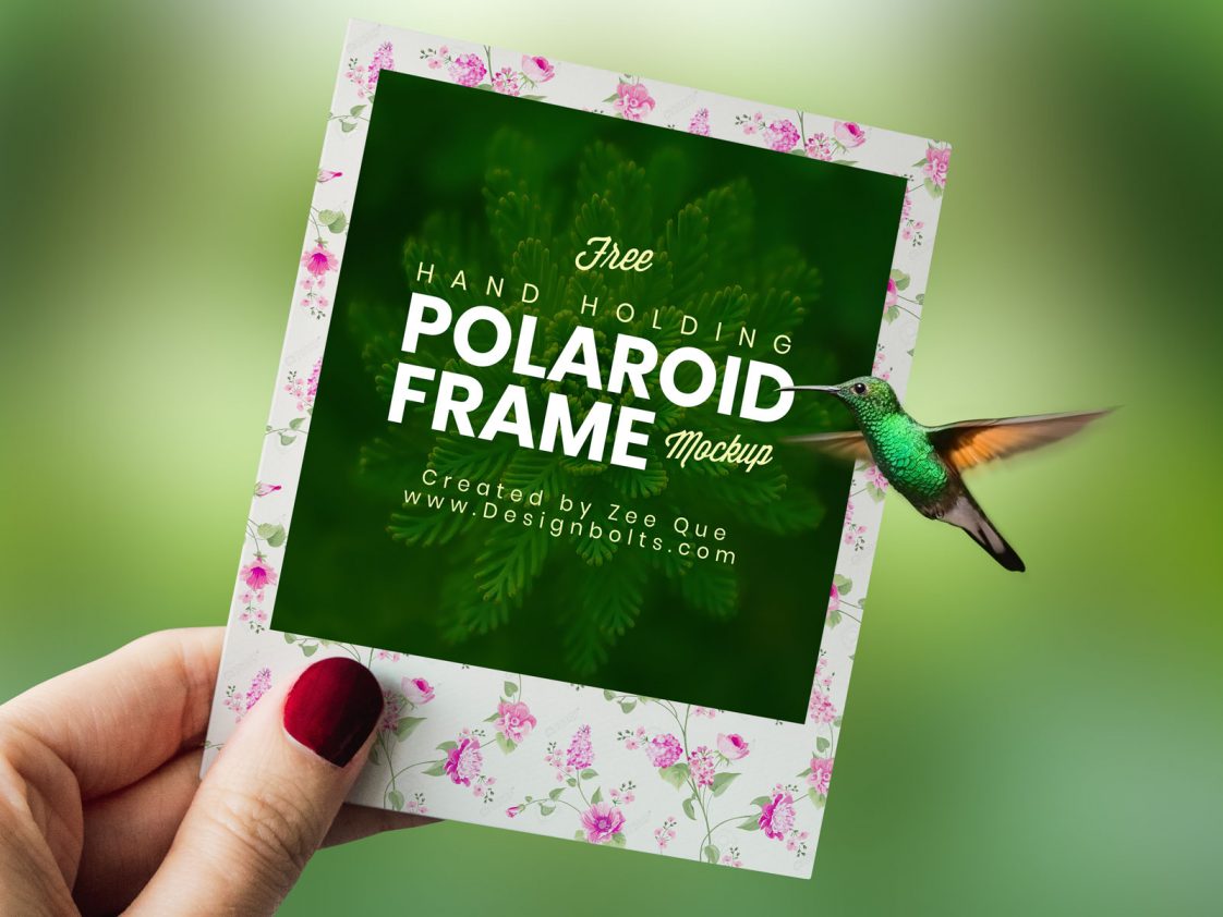 Download Free Polaroid Photo Frame Mockup PSD