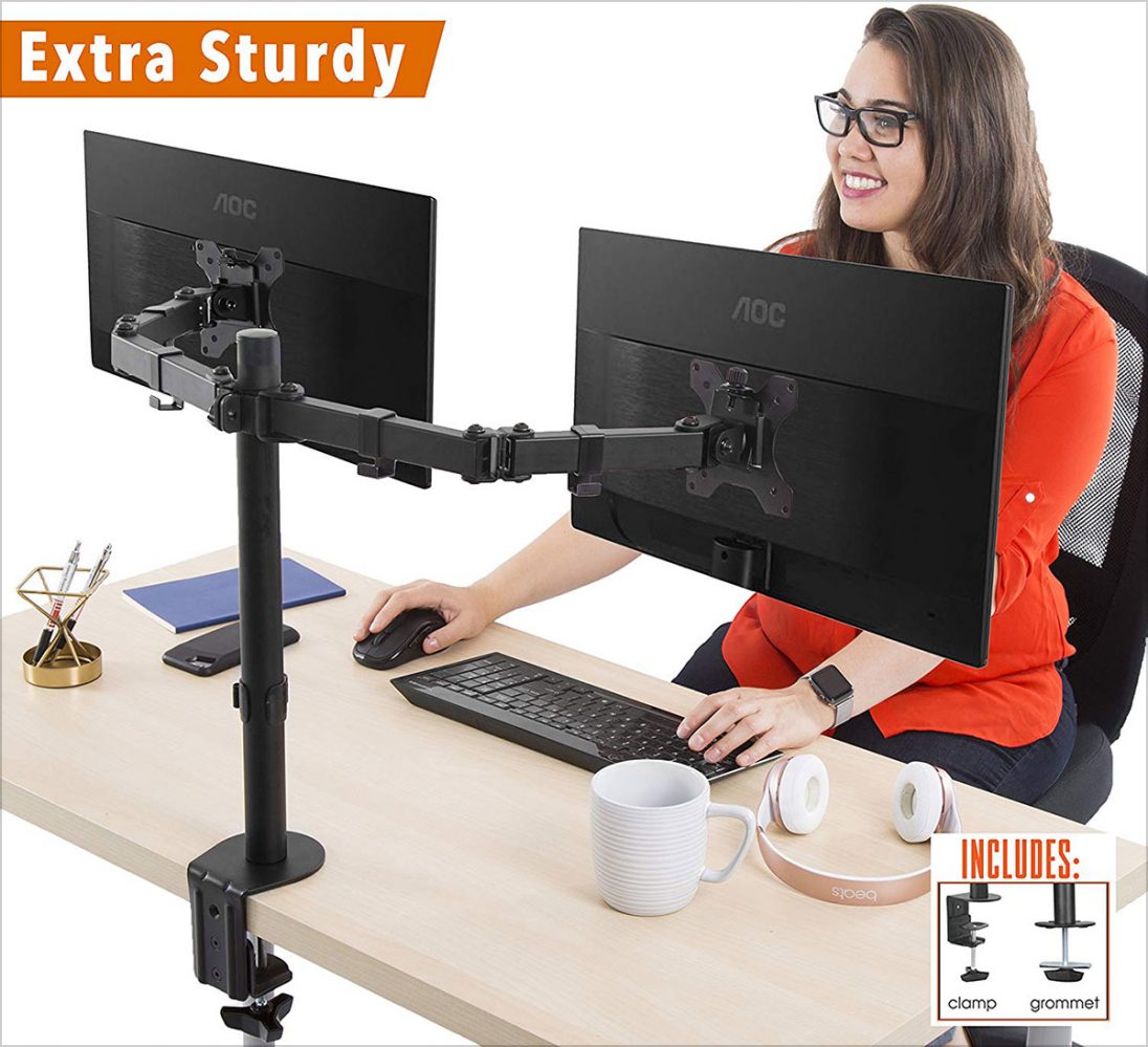 10 Best Dual Arm Monitor Desk Mount Stands for Designers and Video Editors