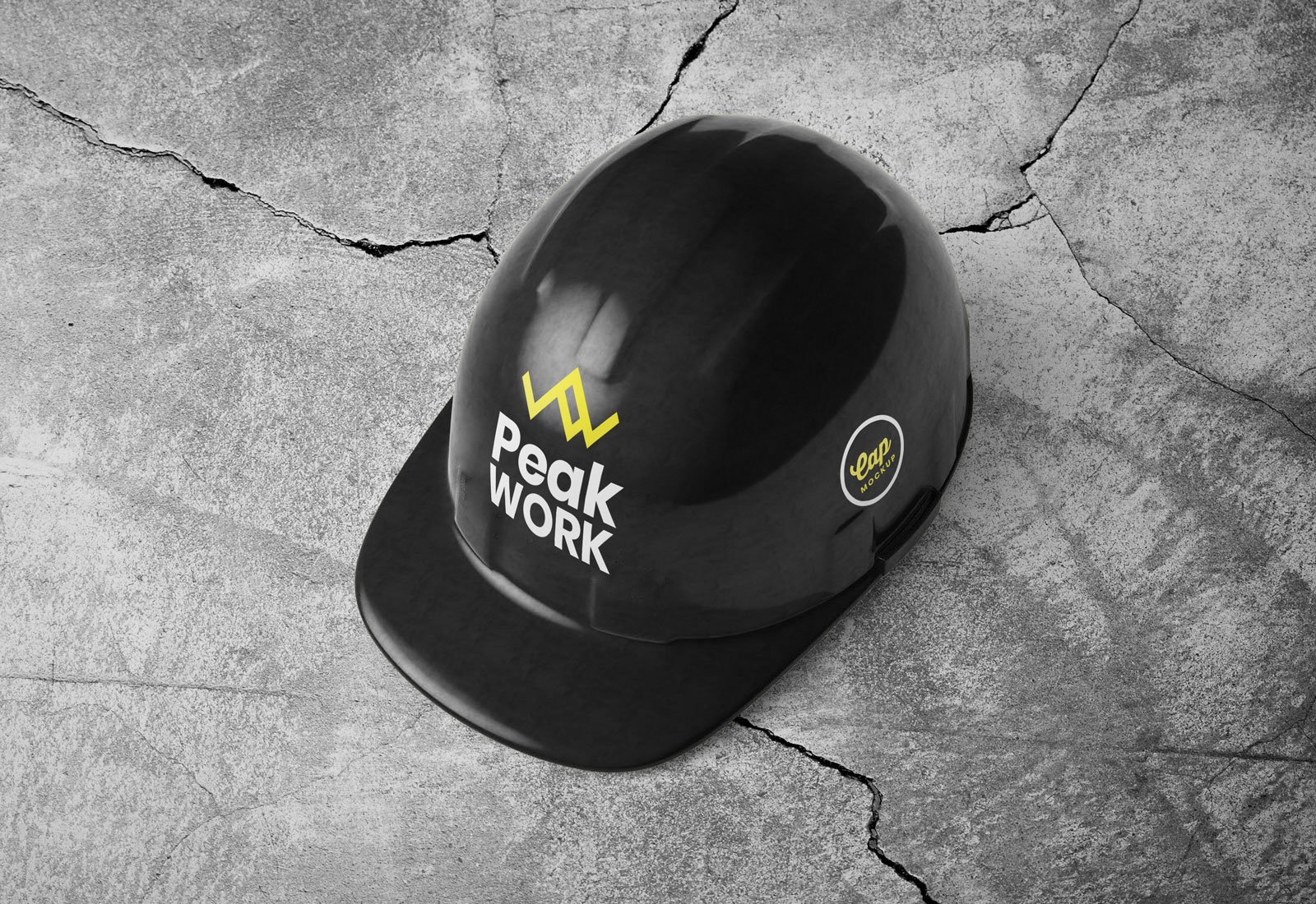 Download Free Construction Safety Helmet Cap Mockup Psd Designbolts PSD Mockup Templates