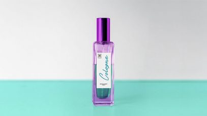 Free Slim Cologne Perfume Scent Bottle Mock-up PSD