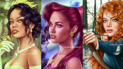 Digital-Art-of-Disney-Princesses-as-Celebrities