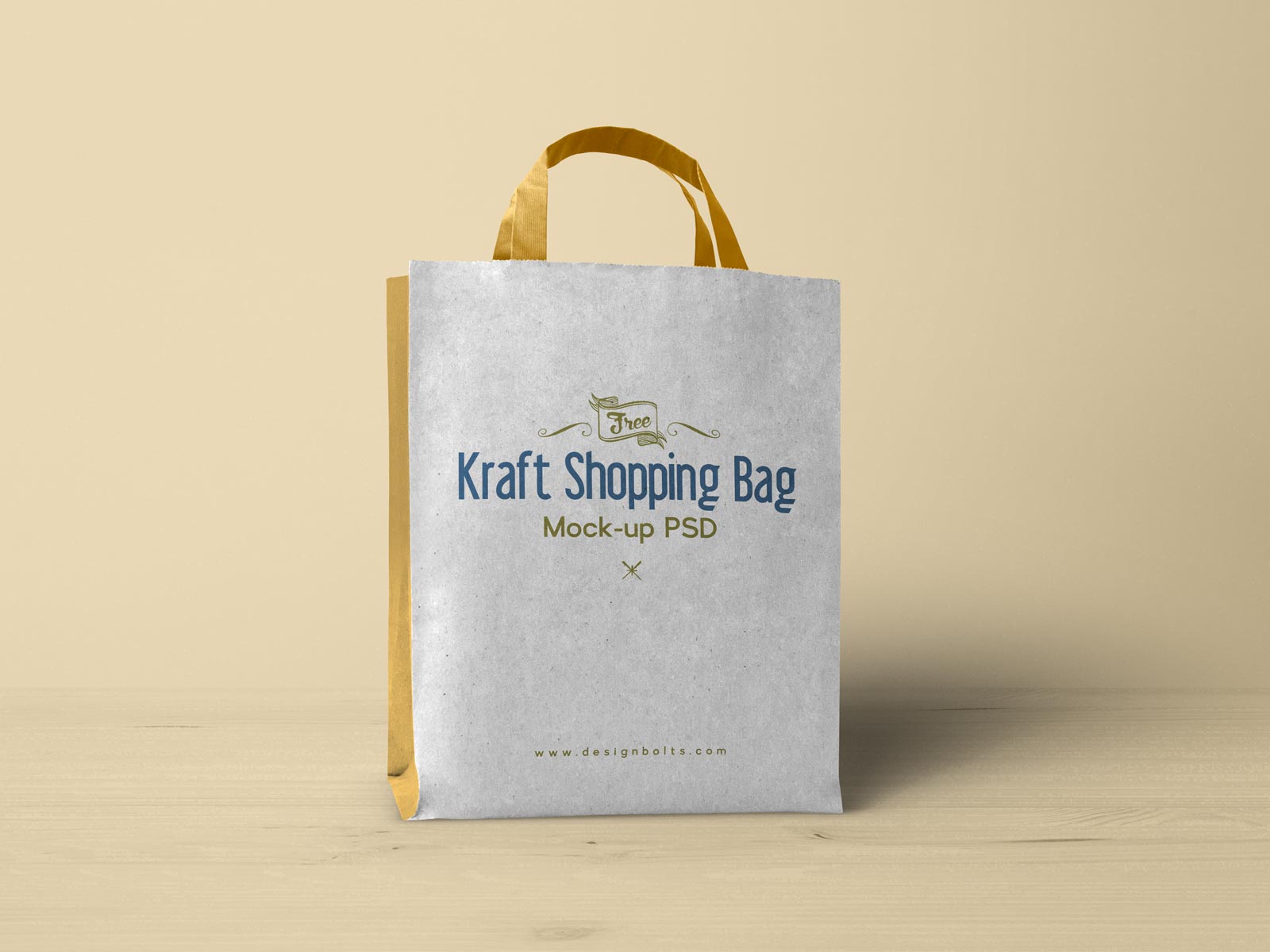 Download Free Kraft Paper Shopping Bag Mockup Psd Designbolts PSD Mockup Templates