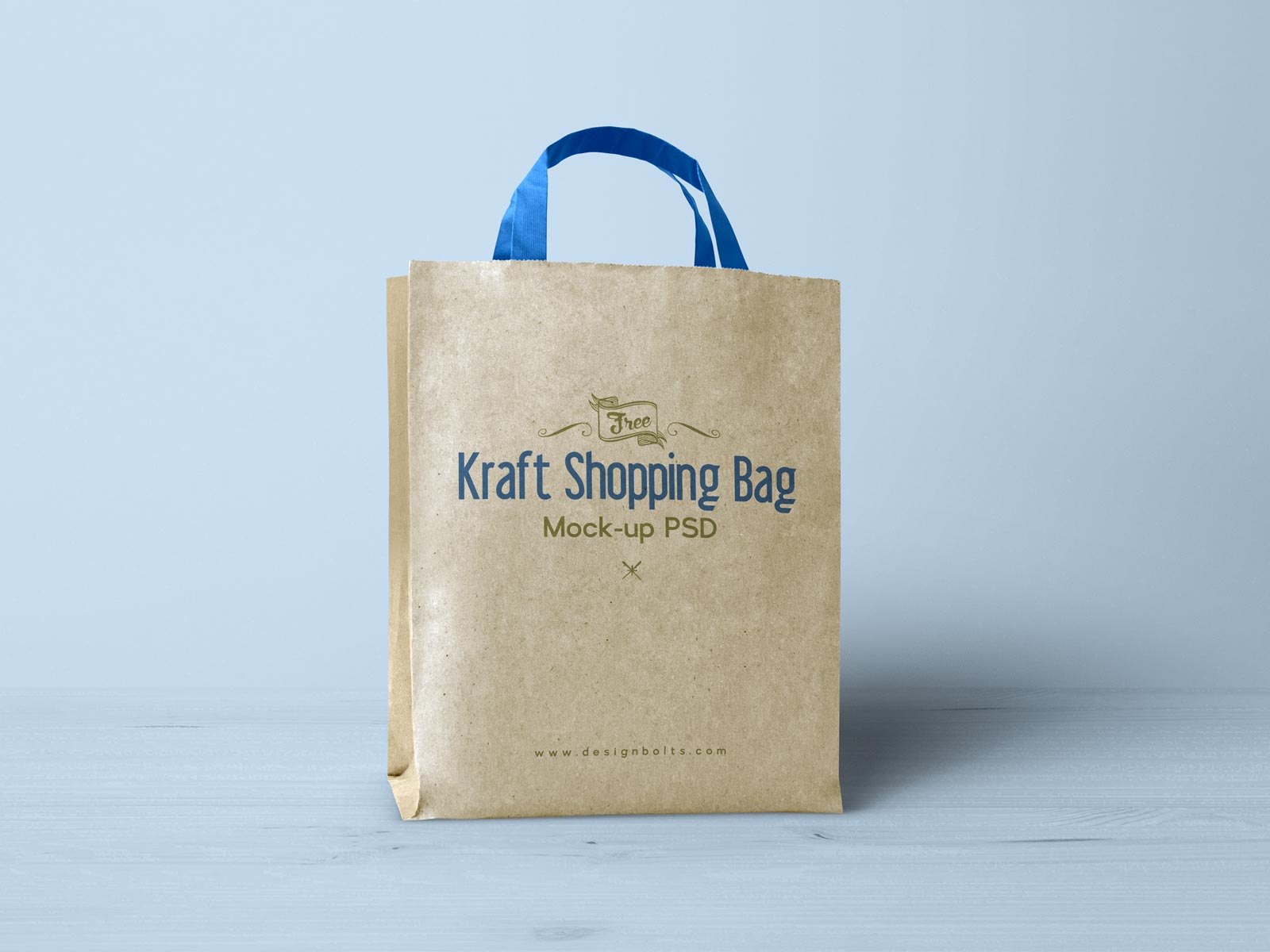 Download Free Kraft Paper Shopping Bag Mockup PSD | Designbolts